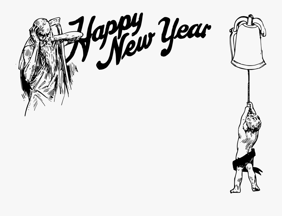 Grumpy Father Time Clip Arts - New Year Old Father Time And Baby, Transparent Clipart