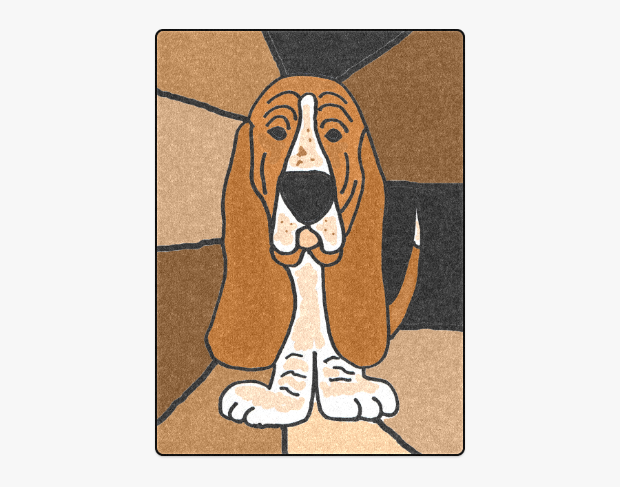 Cute Funny Basset Hound Dog Art Blanket 58"x80" - Basset Hound, Transparent Clipart