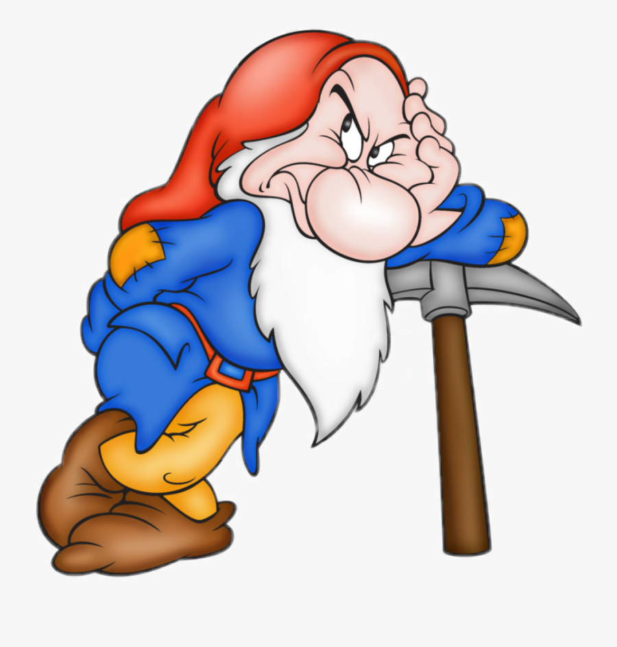 #brontolo #grumpy #stickeremix #sticker #remixit #cartoon - Grumpy Dwarf, Transparent Clipart