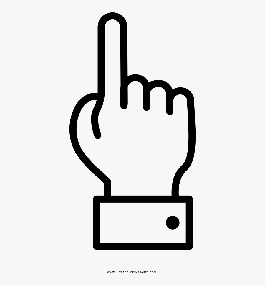 Index Finger Coloring Page - Middle Finger Icon Png, Transparent Clipart