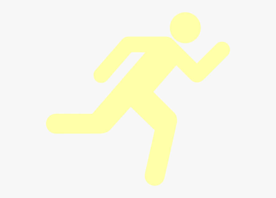 Stick Man Running White, Transparent Clipart