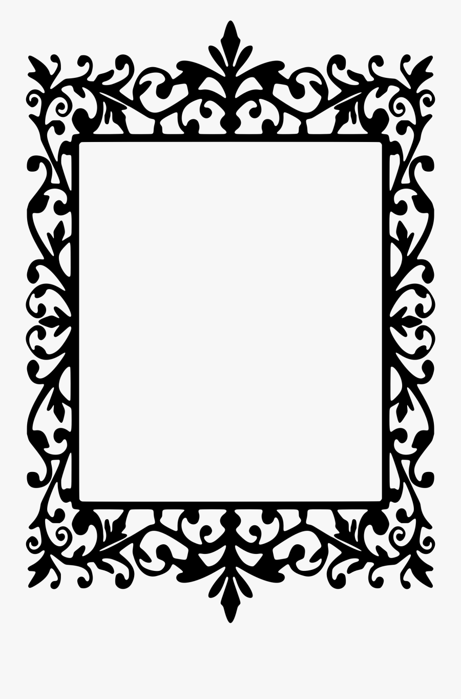 Clip Art Transparent Library Drawing Rectangle Frame - Vintage Frame Silhouette, Transparent Clipart