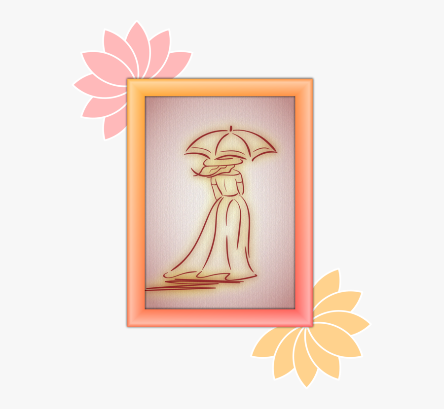 Picture Frame,flower,art - Illustration, Transparent Clipart
