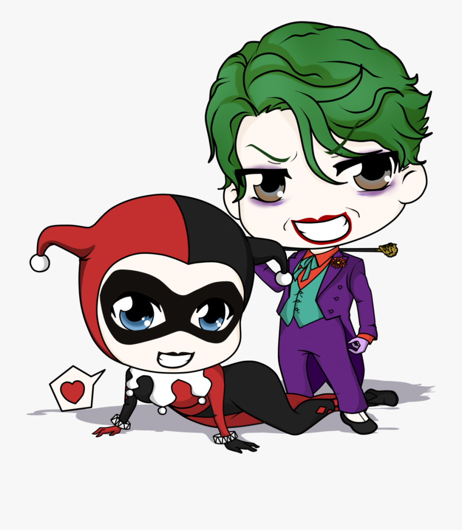 Joker Clipart Chibi - Chibi Harley Quinn And Joker, Transparent Clipart
