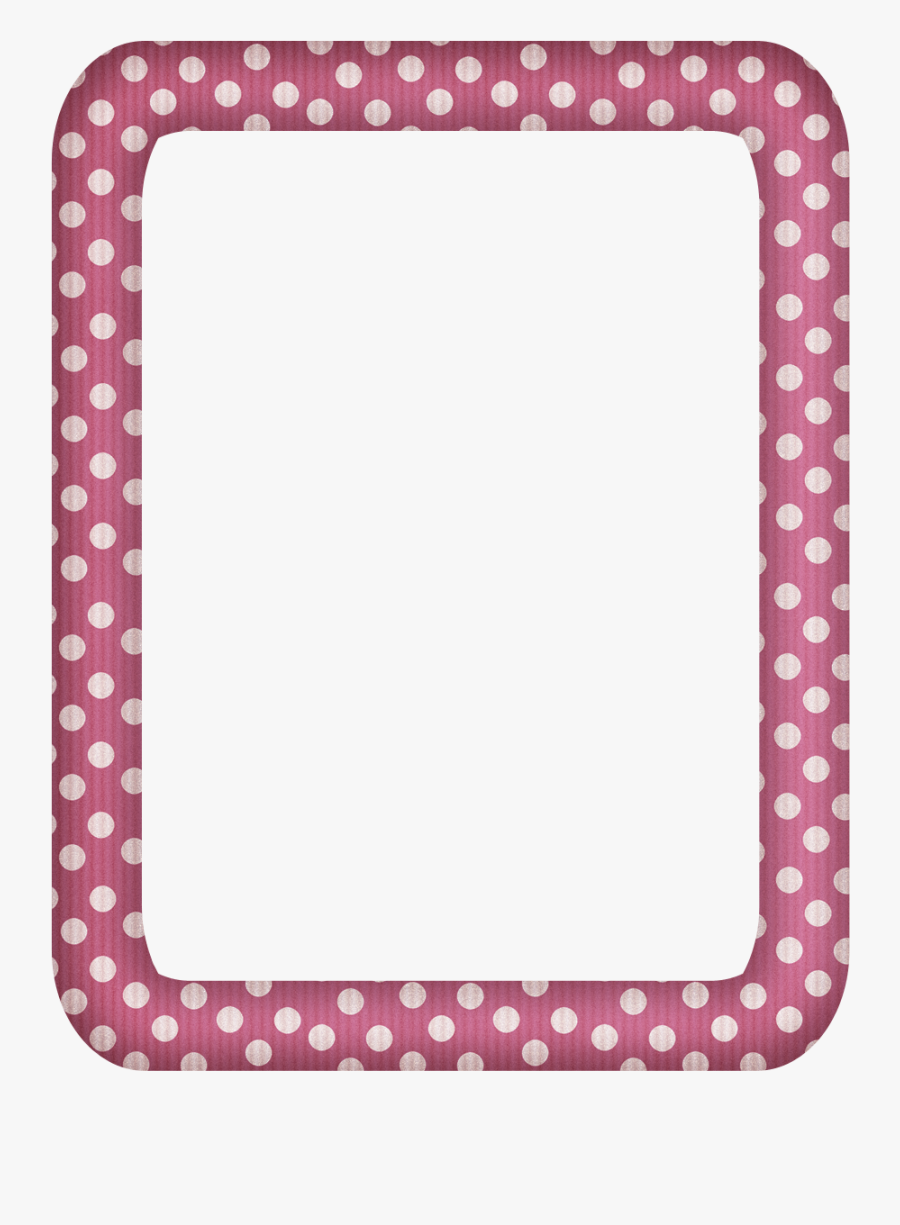 Pink Polkadot Border Transparent Png, Transparent Clipart