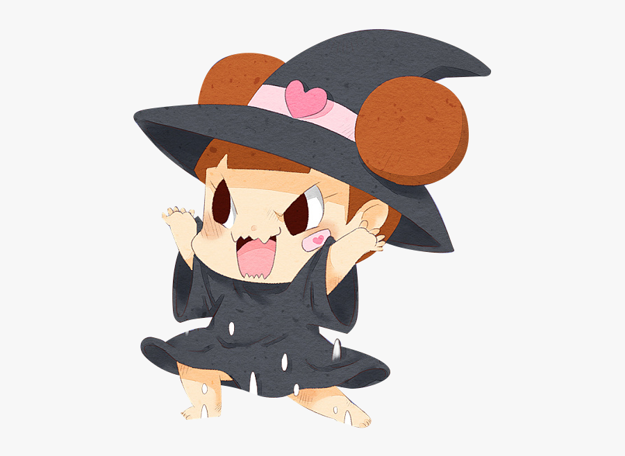 Cute Little Witchcraft Halloween Witch Cartoon Clipart - Cartoon, Transparent Clipart