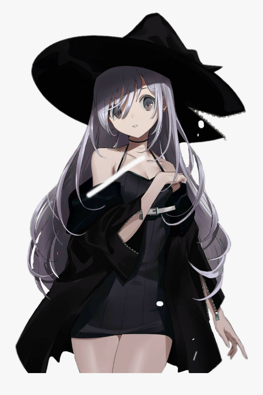 #anime #animegirl #girl #witch #aesthetic #cute - Cute Anime Girl Witch, Transparent Clipart