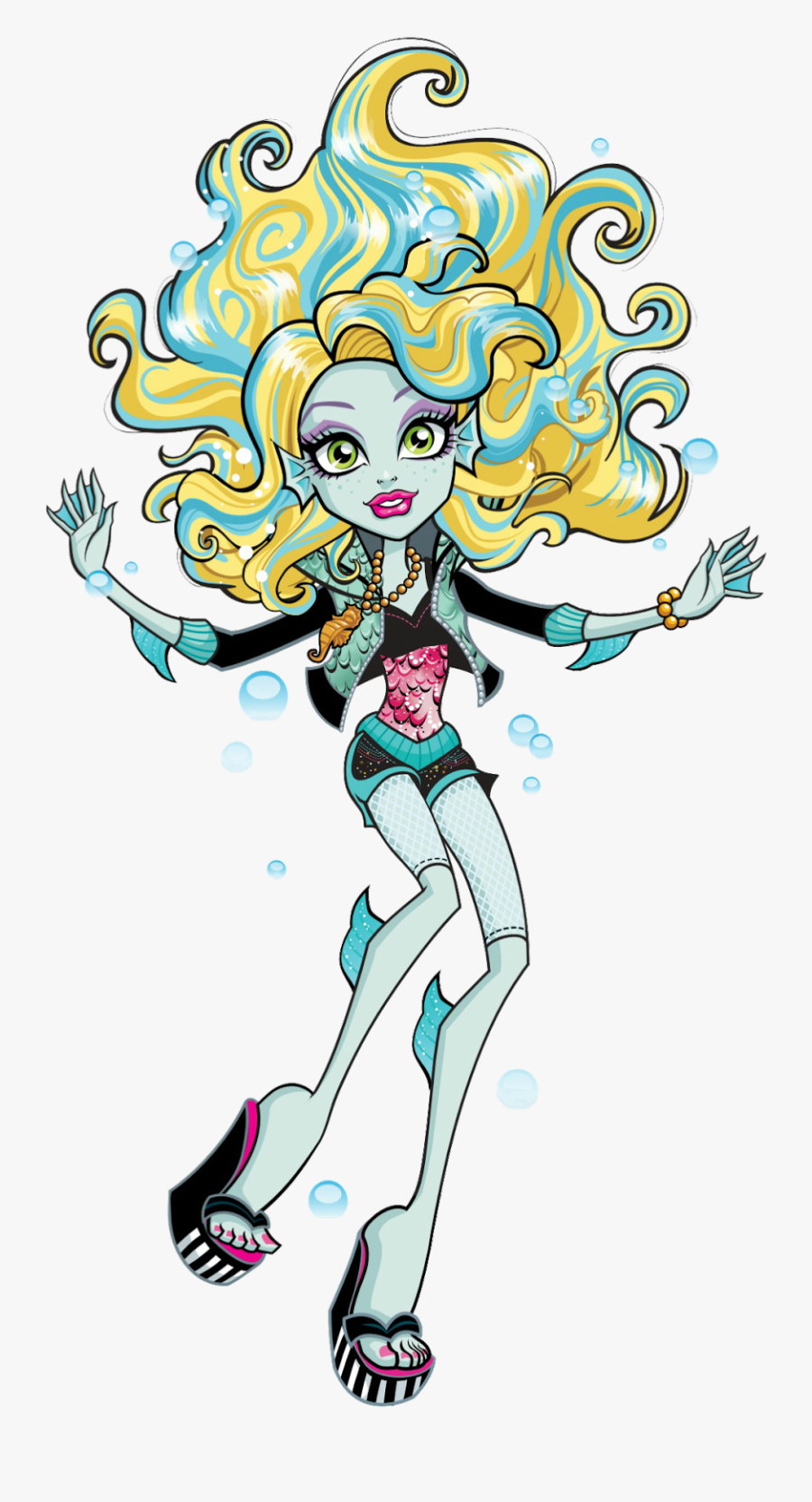Monster High Aqua Girl, Transparent Clipart