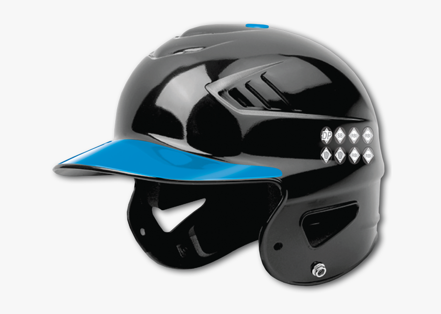 Baseball & Softball Batting Helmets Baseball Bats - Baseball Helmet Bill Decals, Transparent Clipart