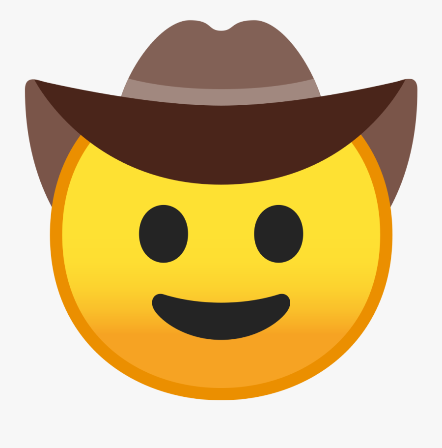 Cowboy Hat Face Icon - Cowboy Hat Smiley, Transparent Clipart