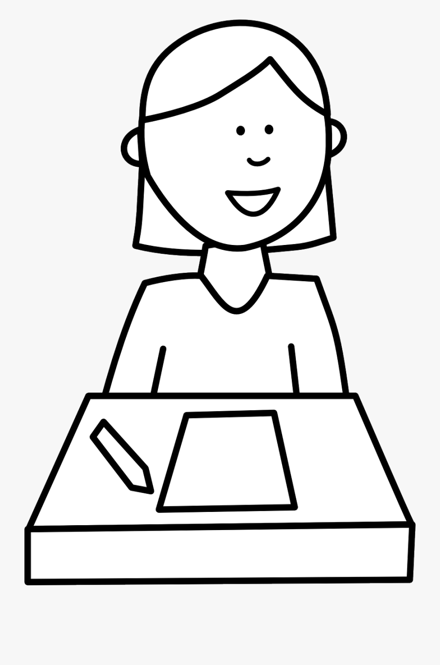 Easy Drawing Of A Student, Transparent Clipart