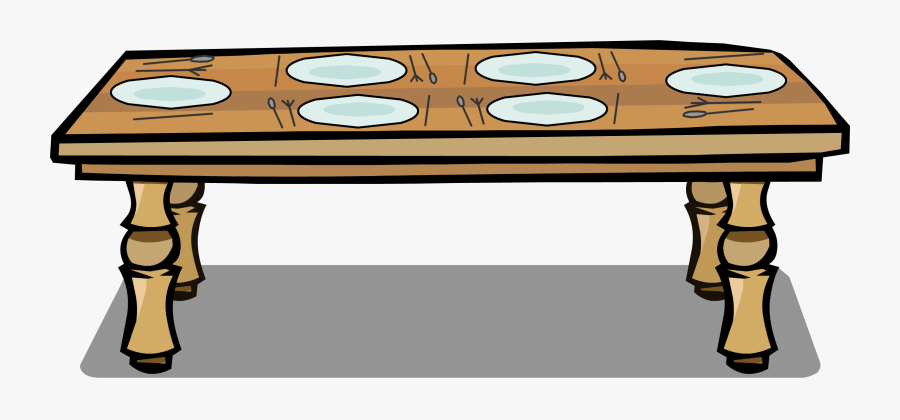 Table Clip Dinner Black And White Stock - Clip Art Dining Table Png, Transparent Clipart