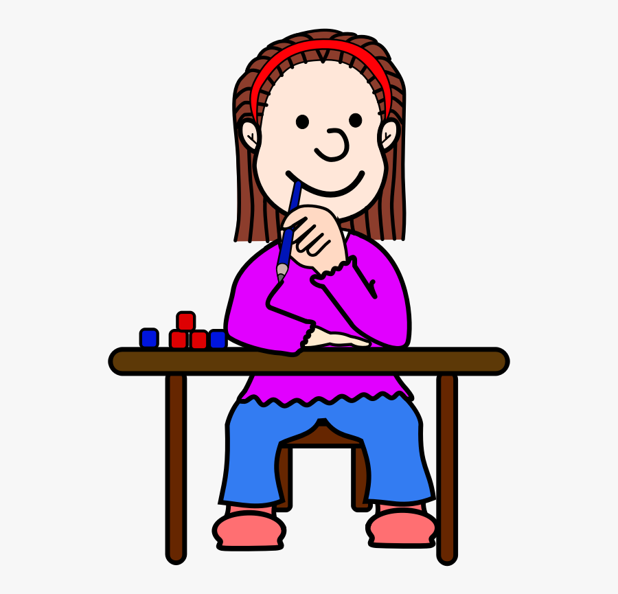 Dziewczynka Na Ławce Rysunek, Transparent Clipart