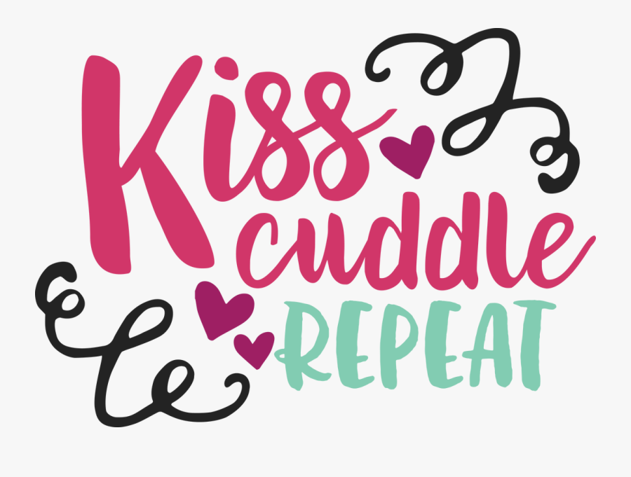 Kiss Cuddle Repeat, Transparent Clipart