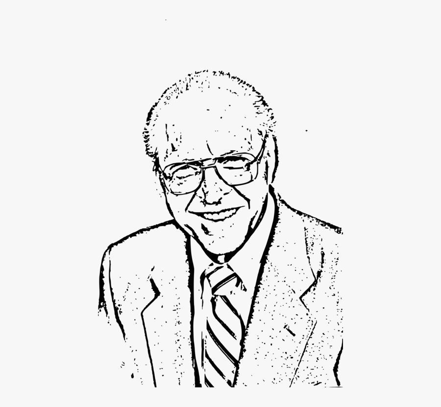 Line Art,head,art - Uncle Black And White, Transparent Clipart