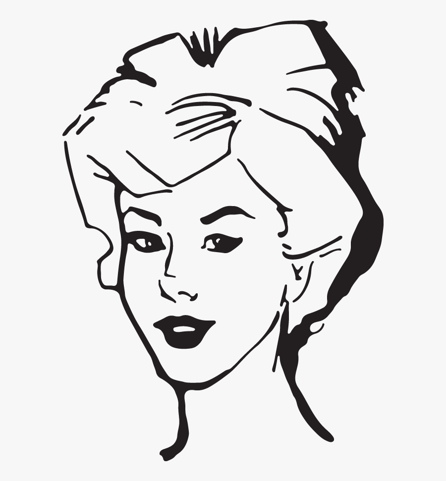 Sketch Woman Line Clipart, Transparent Clipart