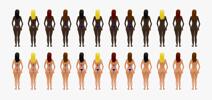Yellow,hand,finger - Nude Girl Clip Art, Transparent Clipart