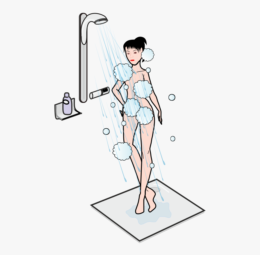Cleaning Naked Women Cartoon, Transparent Clipart