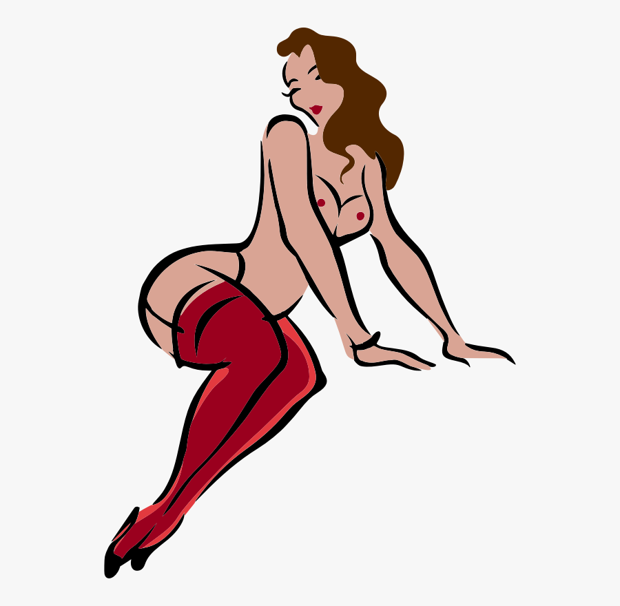 Cartoon Woman In Lingerie, Transparent Clipart