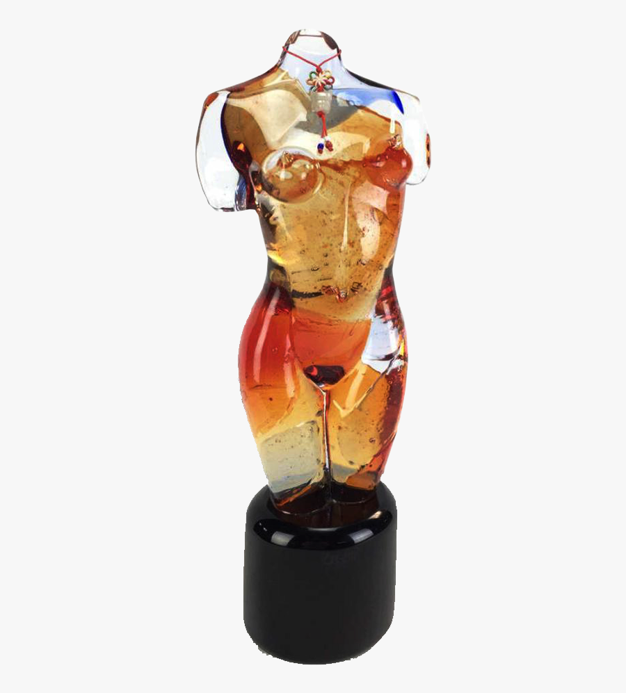 Oggetti Murano Art Glass Nude Woman Torso - Lager, Transparent Clipart