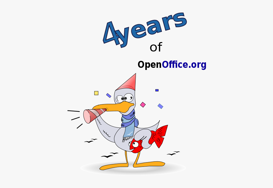 Otto 4 Year Celebration - Party Bird, Transparent Clipart