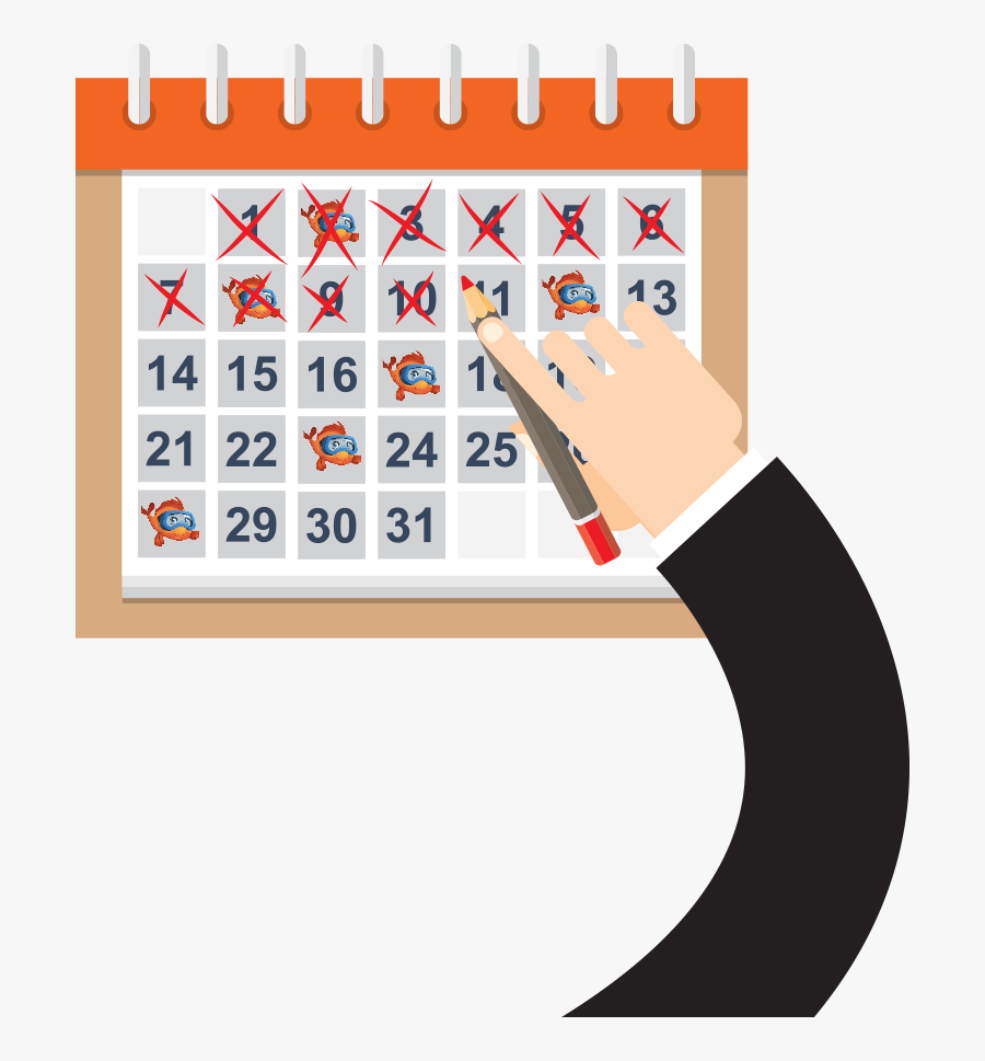 Schedule Clipart Time Change - Pen Calendar Vector, Transparent Clipart