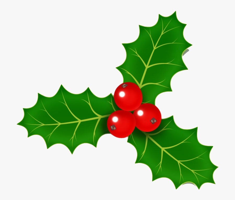 Christmas Holly And Berries, Transparent Clipart