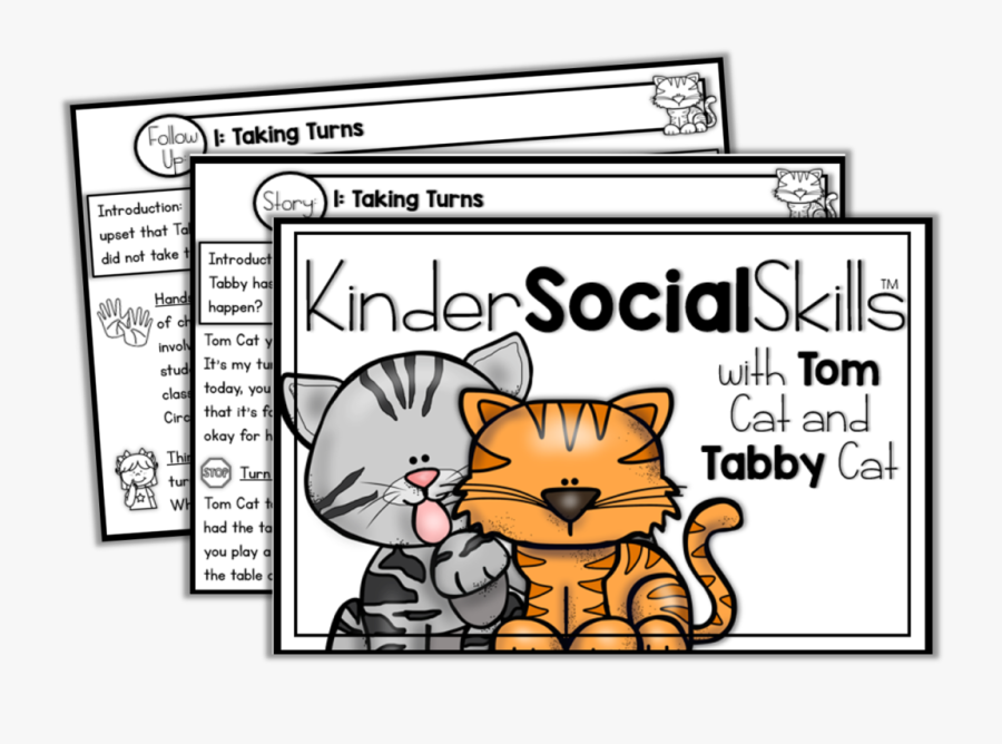 Tom Cat And Tabby Cat Social Skills, Transparent Clipart