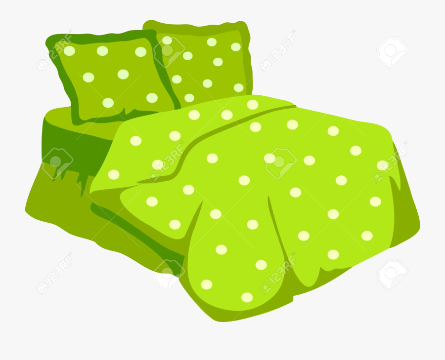 Bed Clipart Blanket Pillow Free On Transparent Png - Blanket On Bed Clipart, Transparent Clipart
