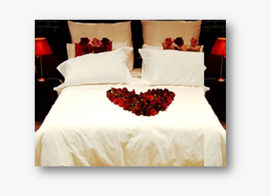 Transparent Bed Sheet Clipart - Love You Rose Petals On Bed, Transparent Clipart