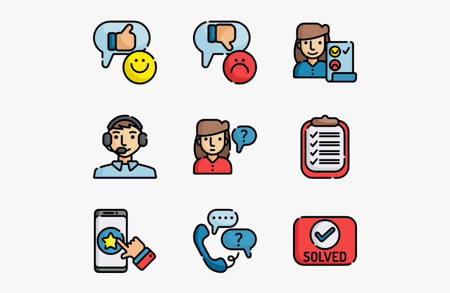 Call Center - Print Icons, Transparent Clipart