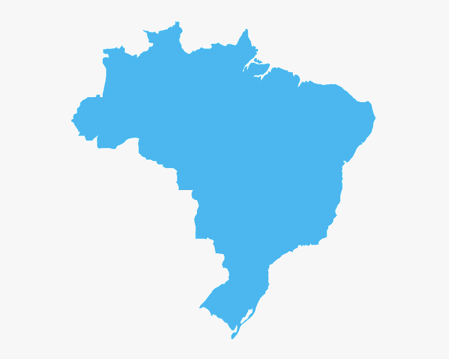 Brazil Map Silhouette, Transparent Clipart