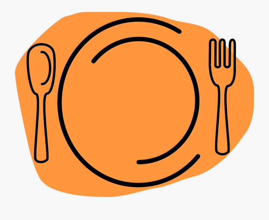 Summer Suppers Hope Lutheran - Dinner Cartoon Food Plate, Transparent Clipart