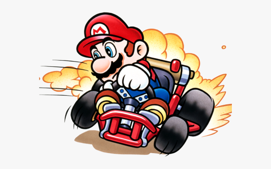 Super Mario Kart Official Artwork Clipart , Png Download - Super Mario Kart Mario Artwork, Transparent Clipart