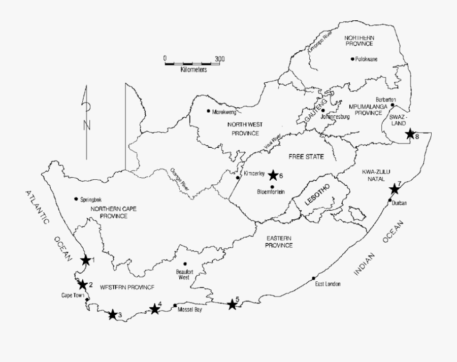 Of South With The - South Africa Map Drawing, Transparent Clipart