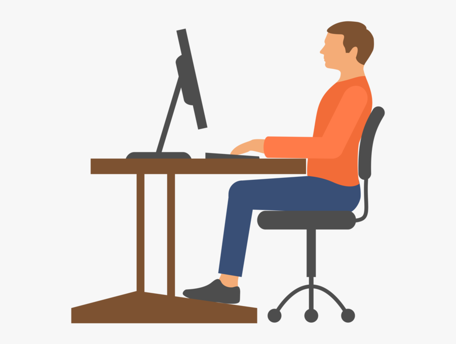 Correcting Desk Posture Video - Well Designed Work Station, Transparent Clipart