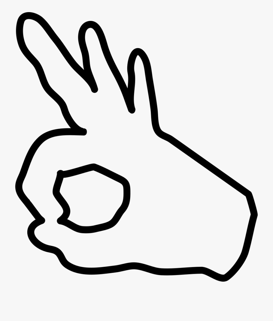 Clip Art Circle Of Fingers Hand - Mano En Forma De Circulo, Transparent Clipart