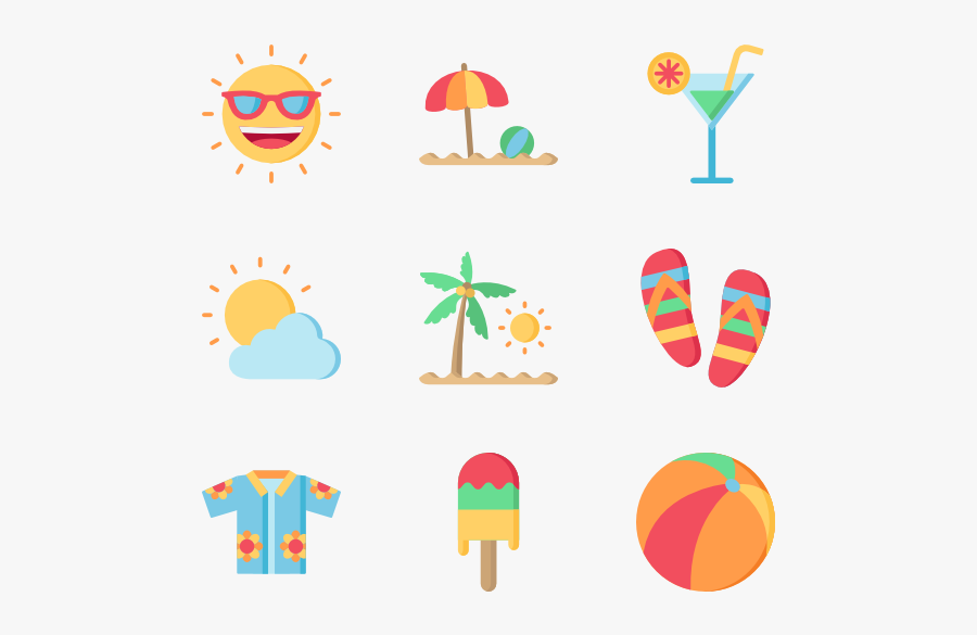 Beach Clipart Icon Graphics - Beach Clip Art Icons, Transparent Clipart