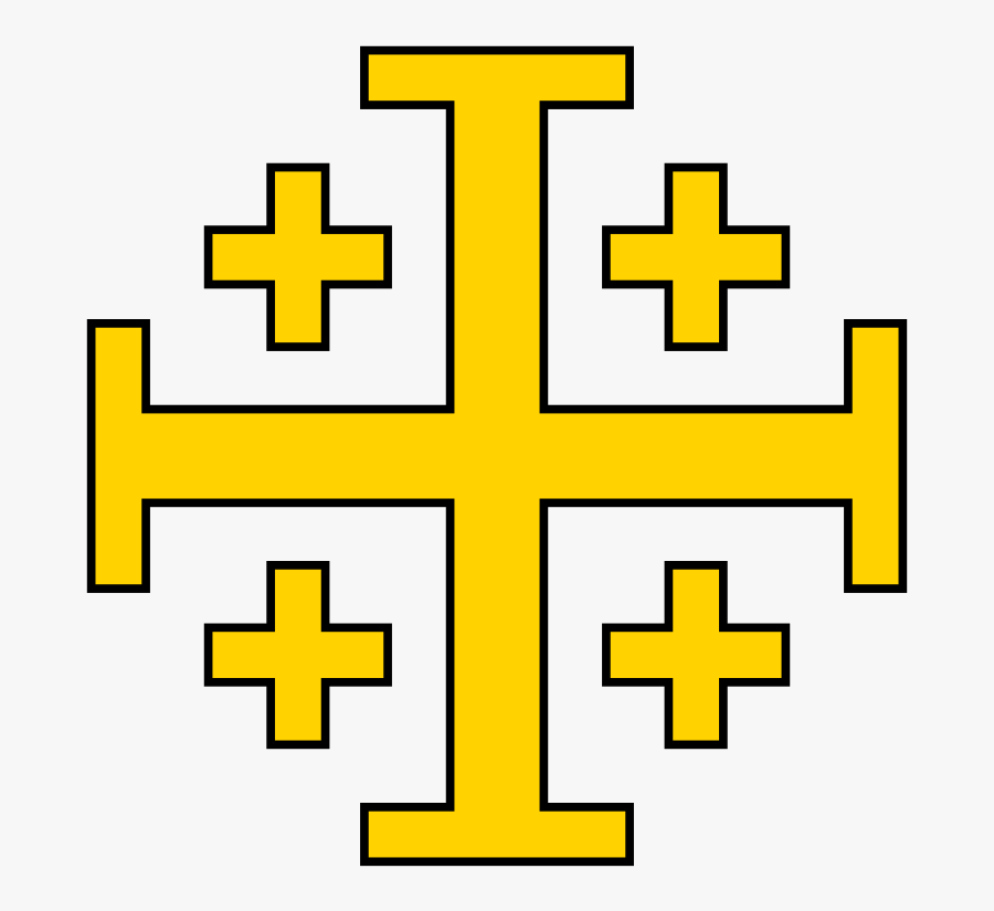 Coa Illustration Cross Potent Jerusalem - Cruz De Jerusalen Png, Transparent Clipart