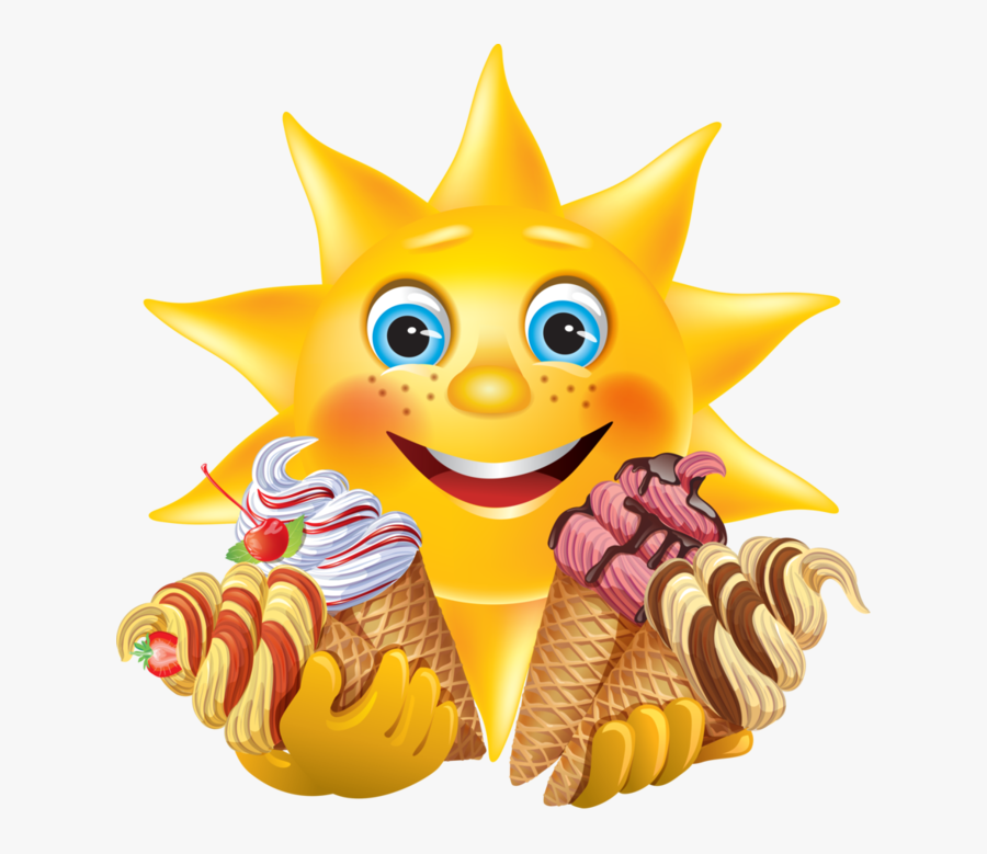 Smiley Clipart Ice Cream - Glace Bilder Lustig, Transparent Clipart