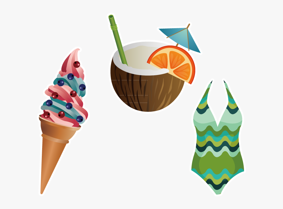 Clipart Beach Ice Cream - Gelato, Transparent Clipart