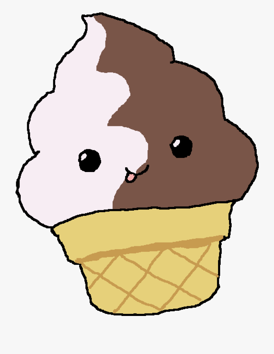Pixilart Redraw Of By - Happy Ice Cream Clip Art, Transparent Clipart
