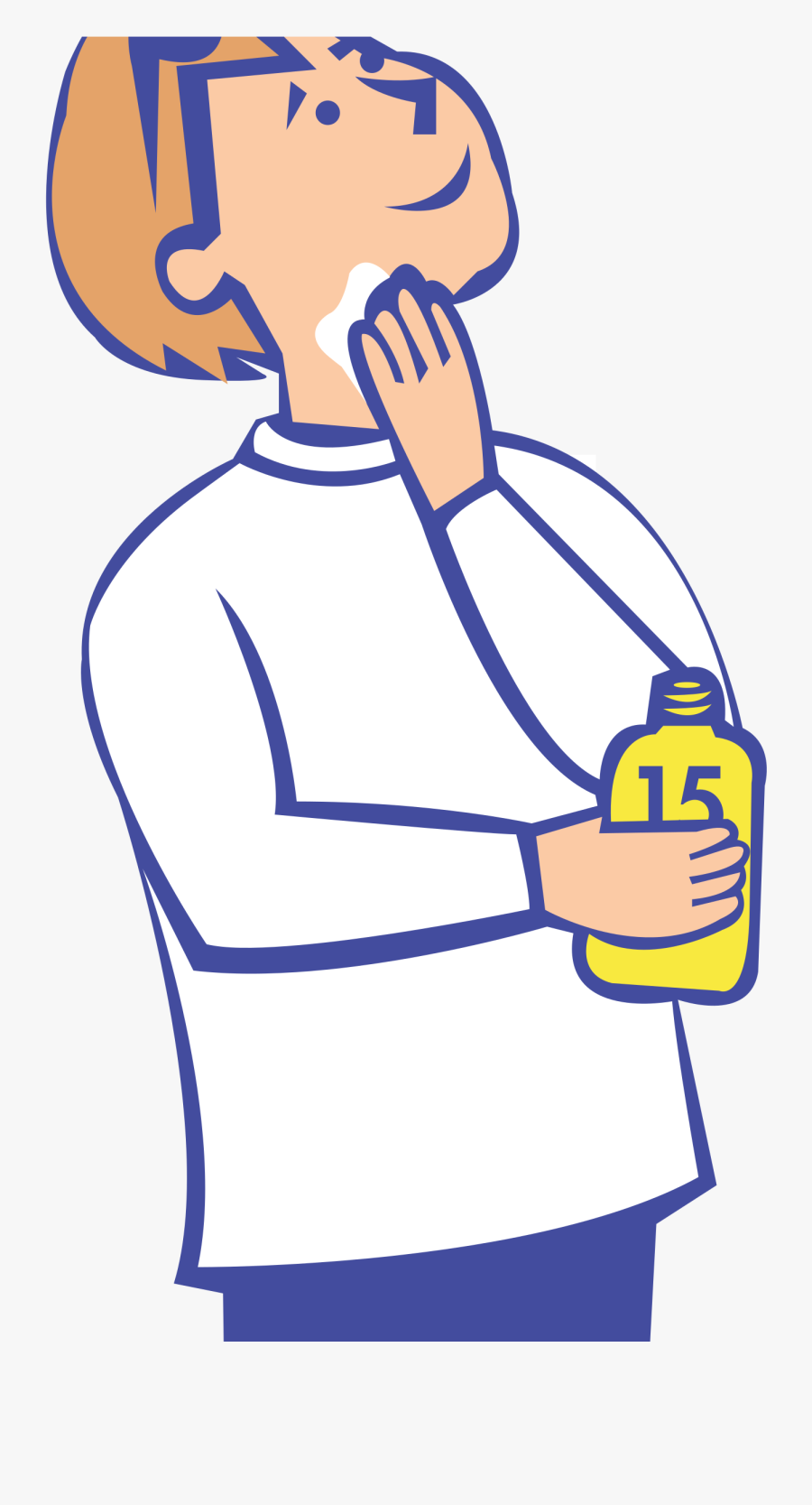 Put On Clipart Cartoon - Put On Sun Cream, Transparent Clipart