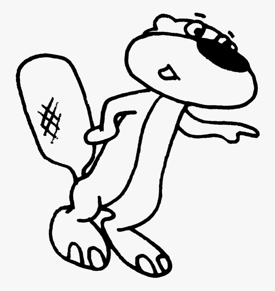 Clipart Free Stock Pointing Beaver Rubber Craft - Cartoon, Transparent Clipart