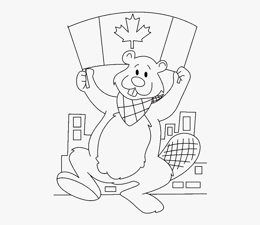 Canadian Beaver Coloring Page , Free Transparent Clipart - ClipartKey