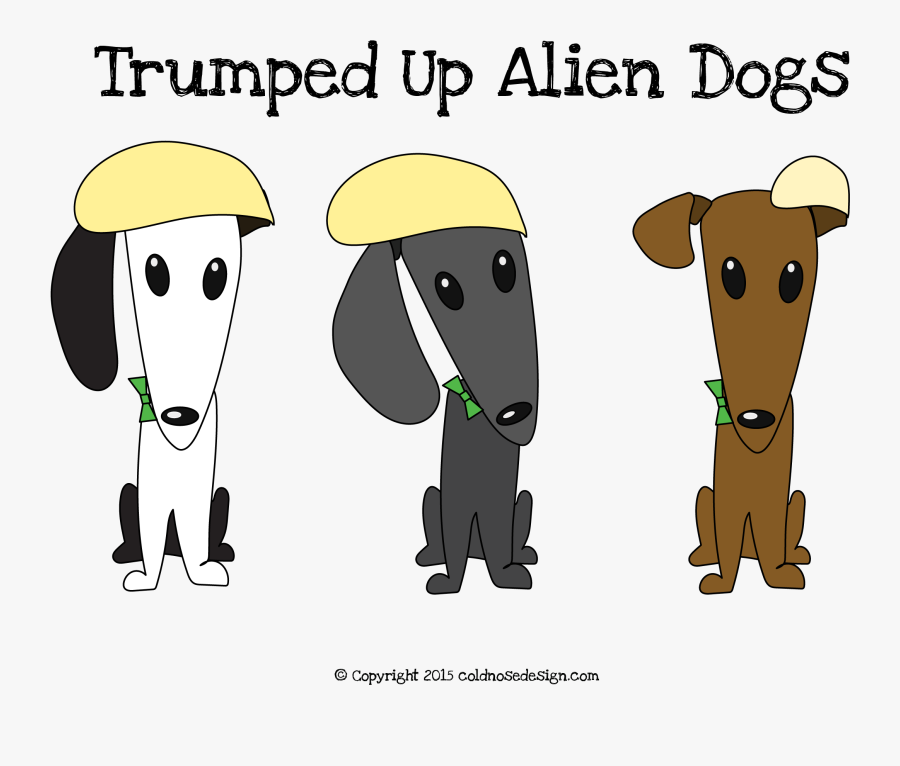 Alien Dogs Note Cards - Dog Licks, Transparent Clipart