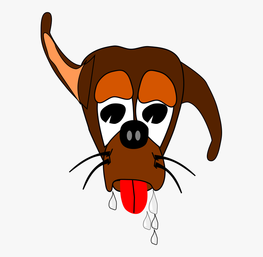 Salivating Dog - Thirsty Dog Clipart, Transparent Clipart