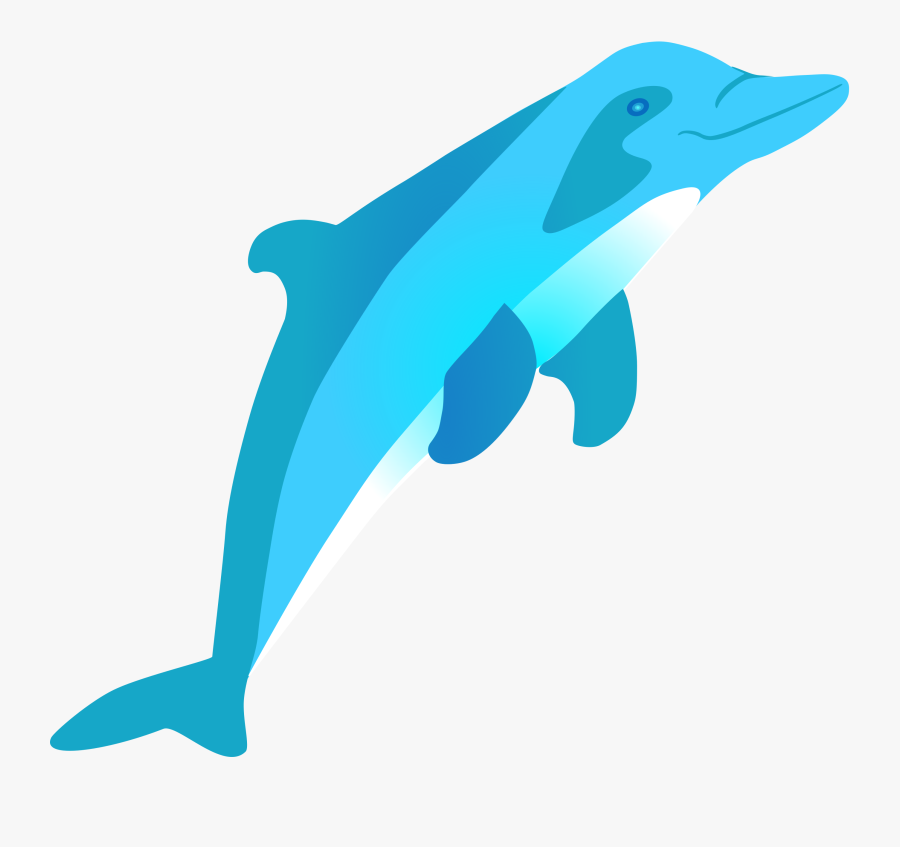 Cartoon Dolphin Jumping Out Of Water, Transparent Clipart