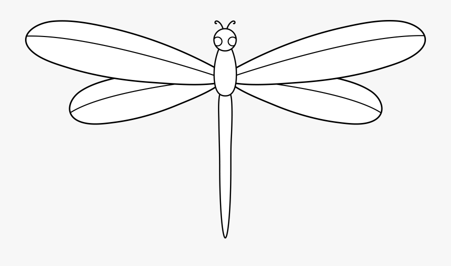 Dragonfly Outline - Dragonfly, Transparent Clipart