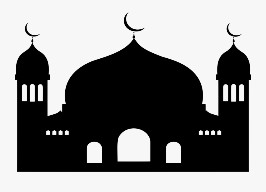 Silhouette,monochrome Photography,brand - Mosque Silhouette Png, Transparent Clipart